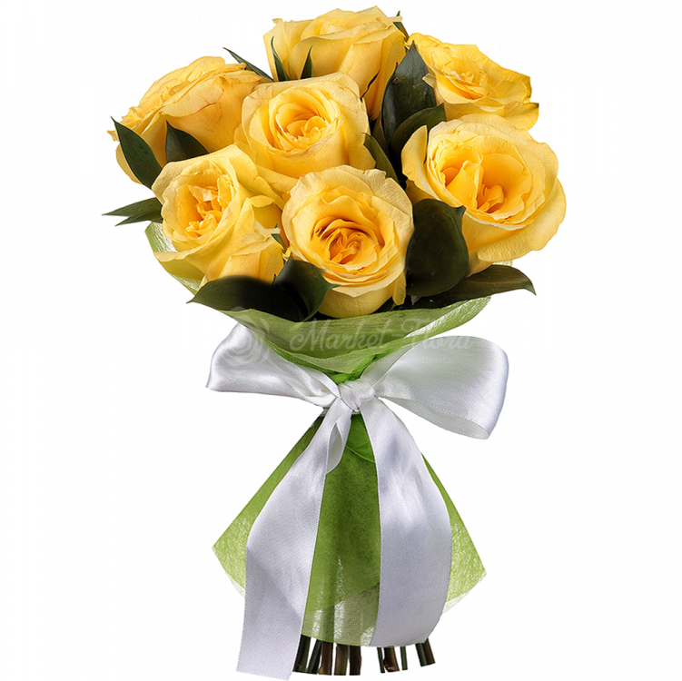 Букет из 7 желтых роз Эквадор